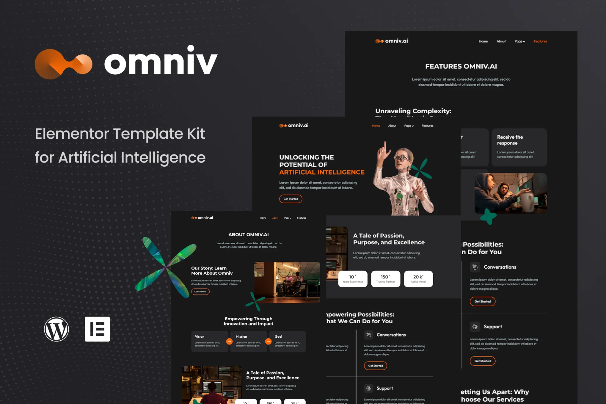 Omniv AI – 人工智能 Elementor 模板套件
