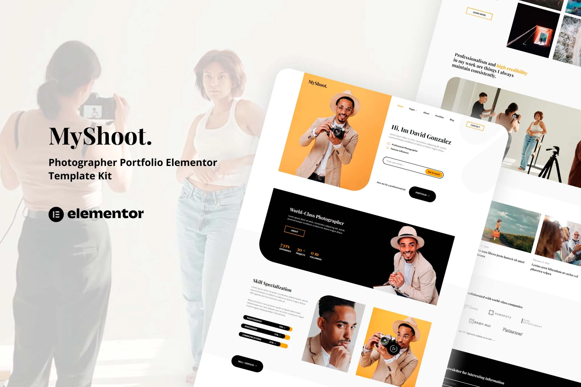MyShoot – 摄影师作品集 Elementor 模板套件