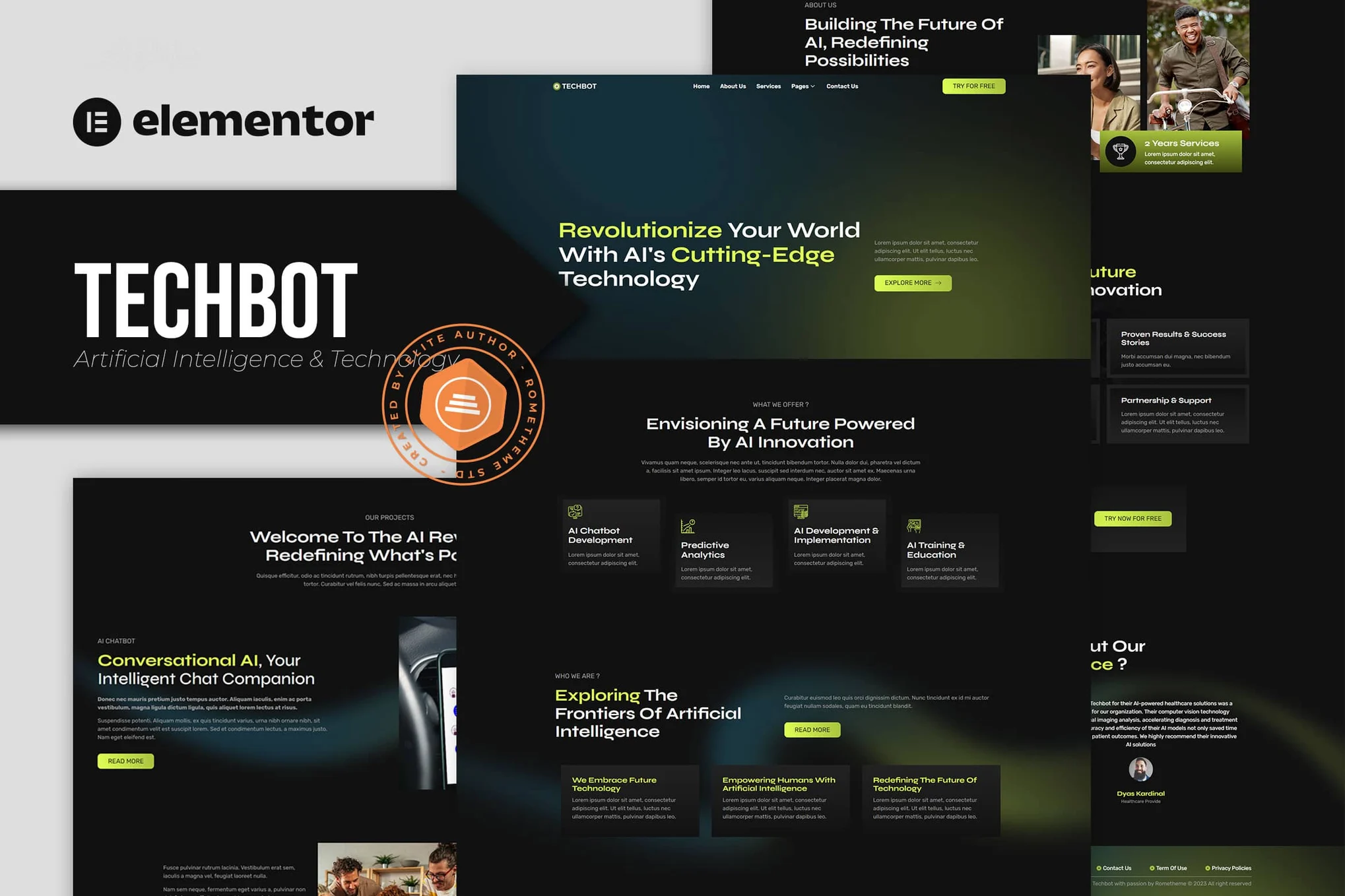 Techbot – 人工智能 & 科技服务 Elementor 模板套件