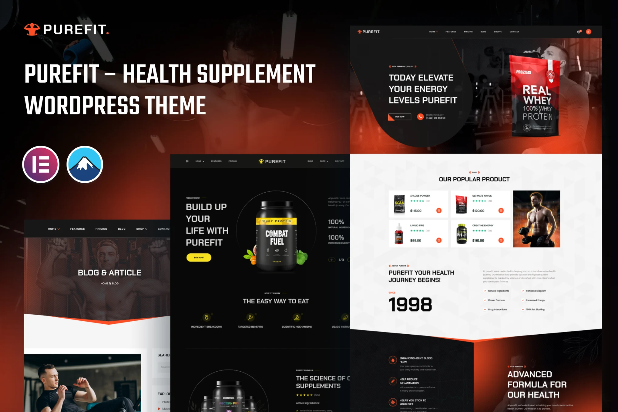 Purefit – 健康补充剂WordPress主题