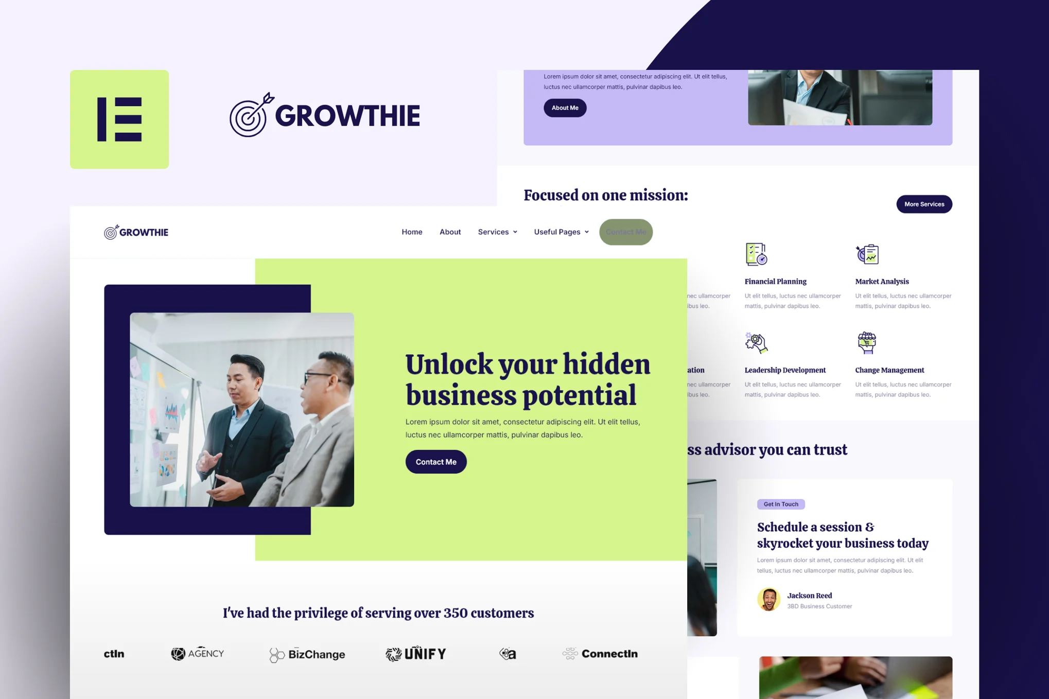 Growthie – 商业 Elementor 模板套件