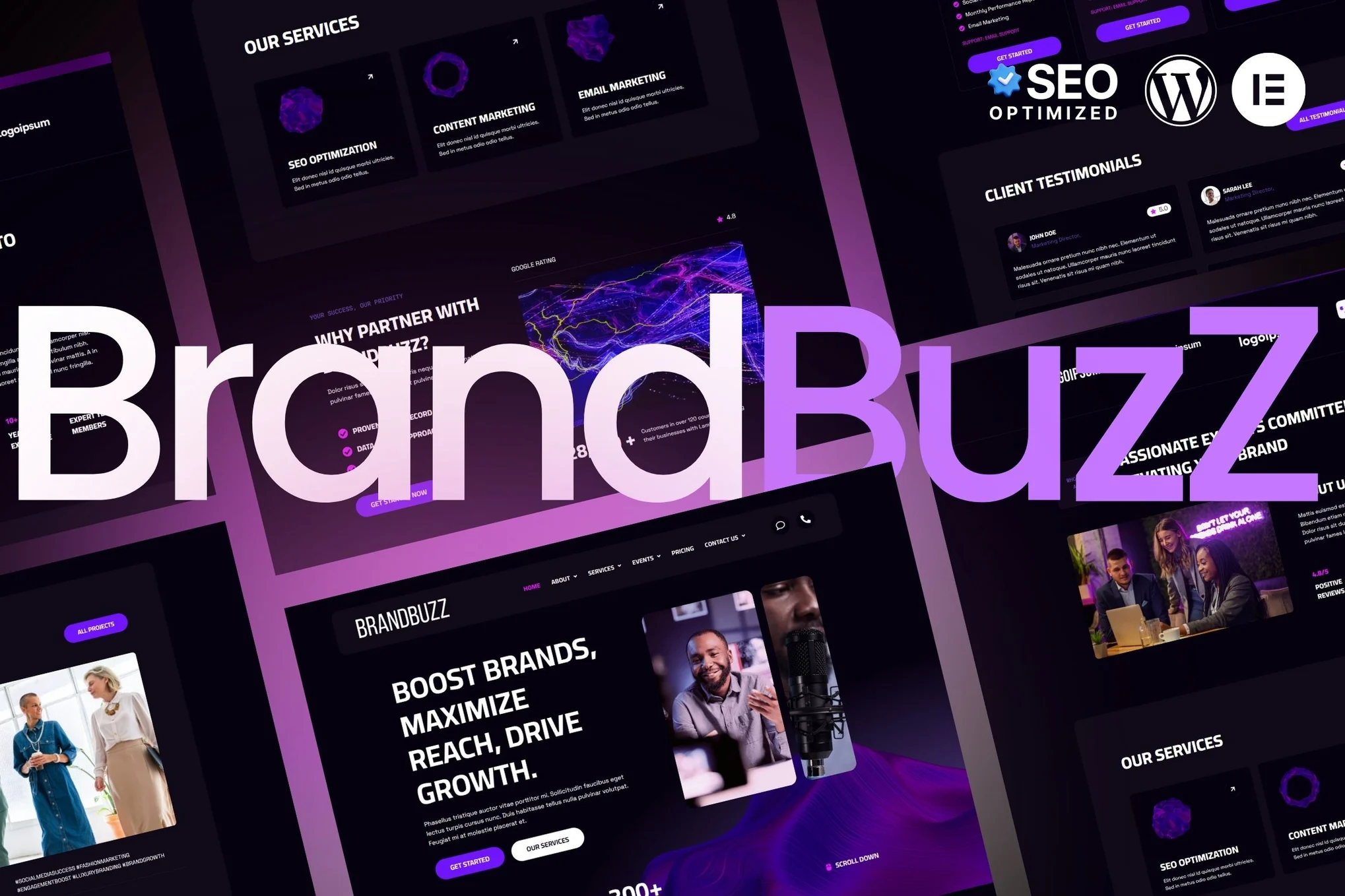 BrandBuzz:为数字代理和创意工作室打造的专业 Elementor 模板套件