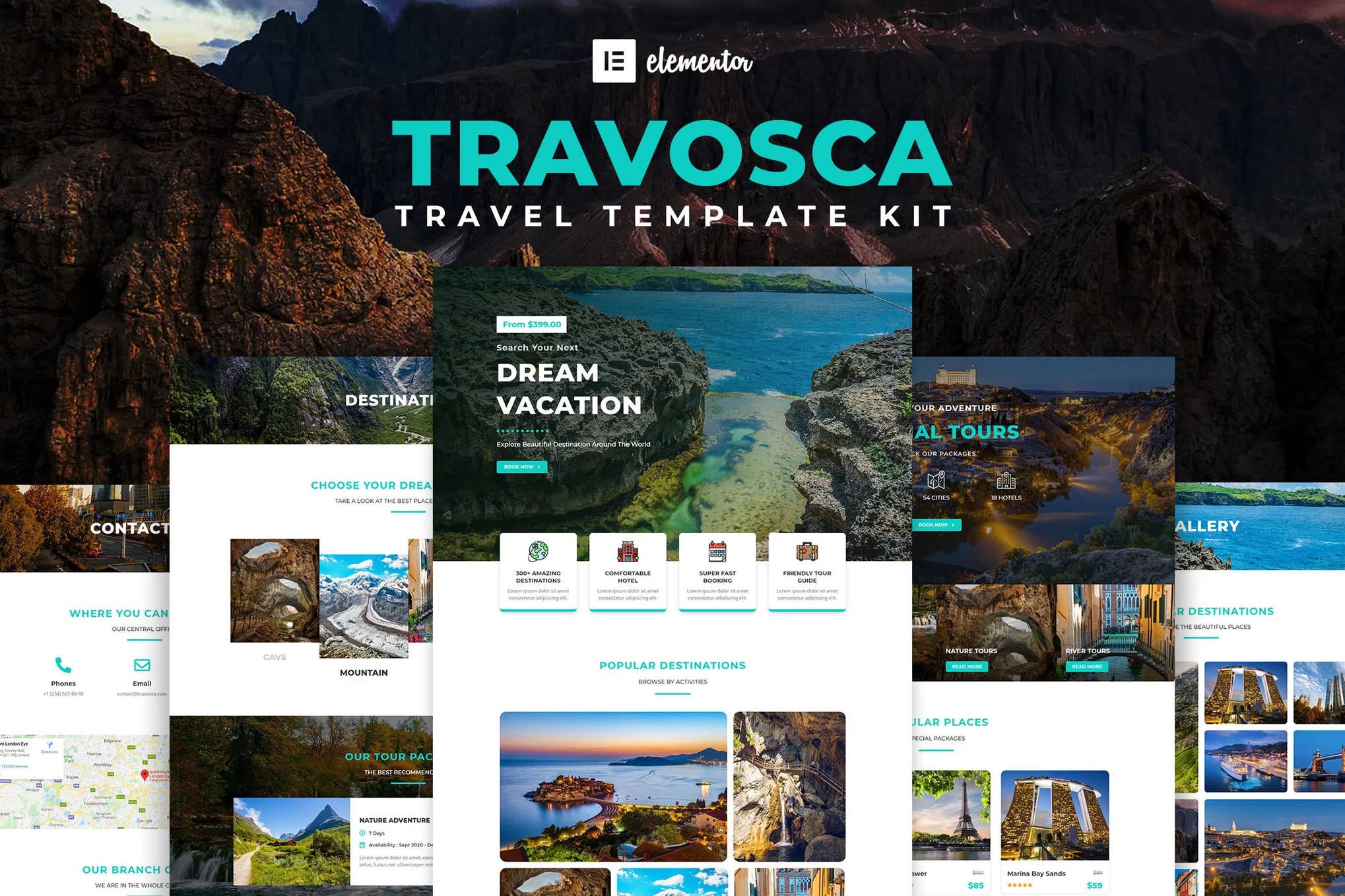Travosca – 旅行 Elementor 模板套件