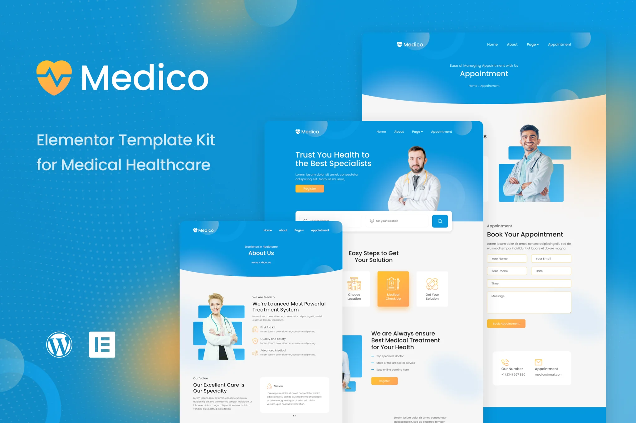 Medico – 医疗与健康Elementor模板套件