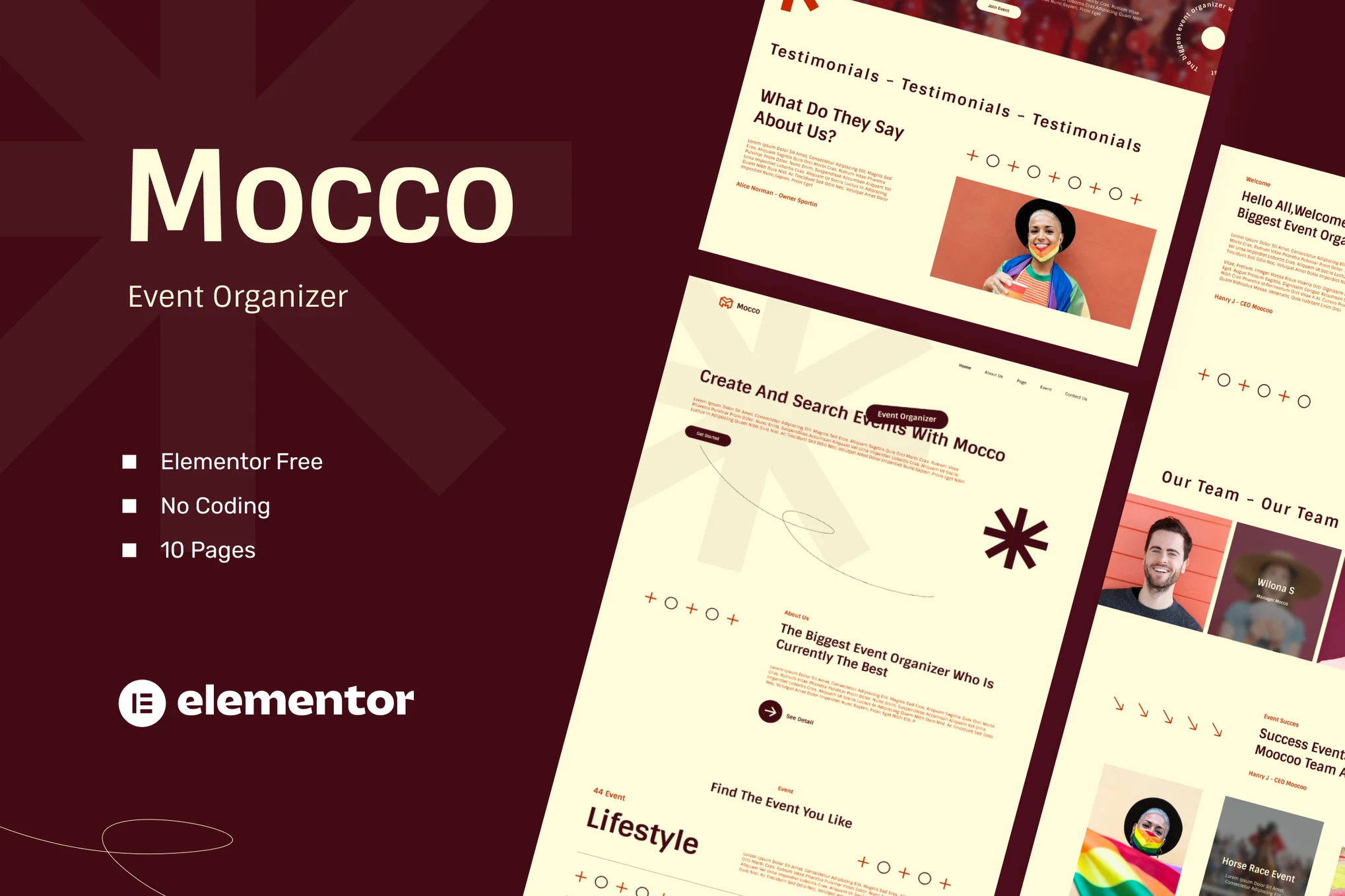 Moocoo – 活动组织者 Elementor 模板包