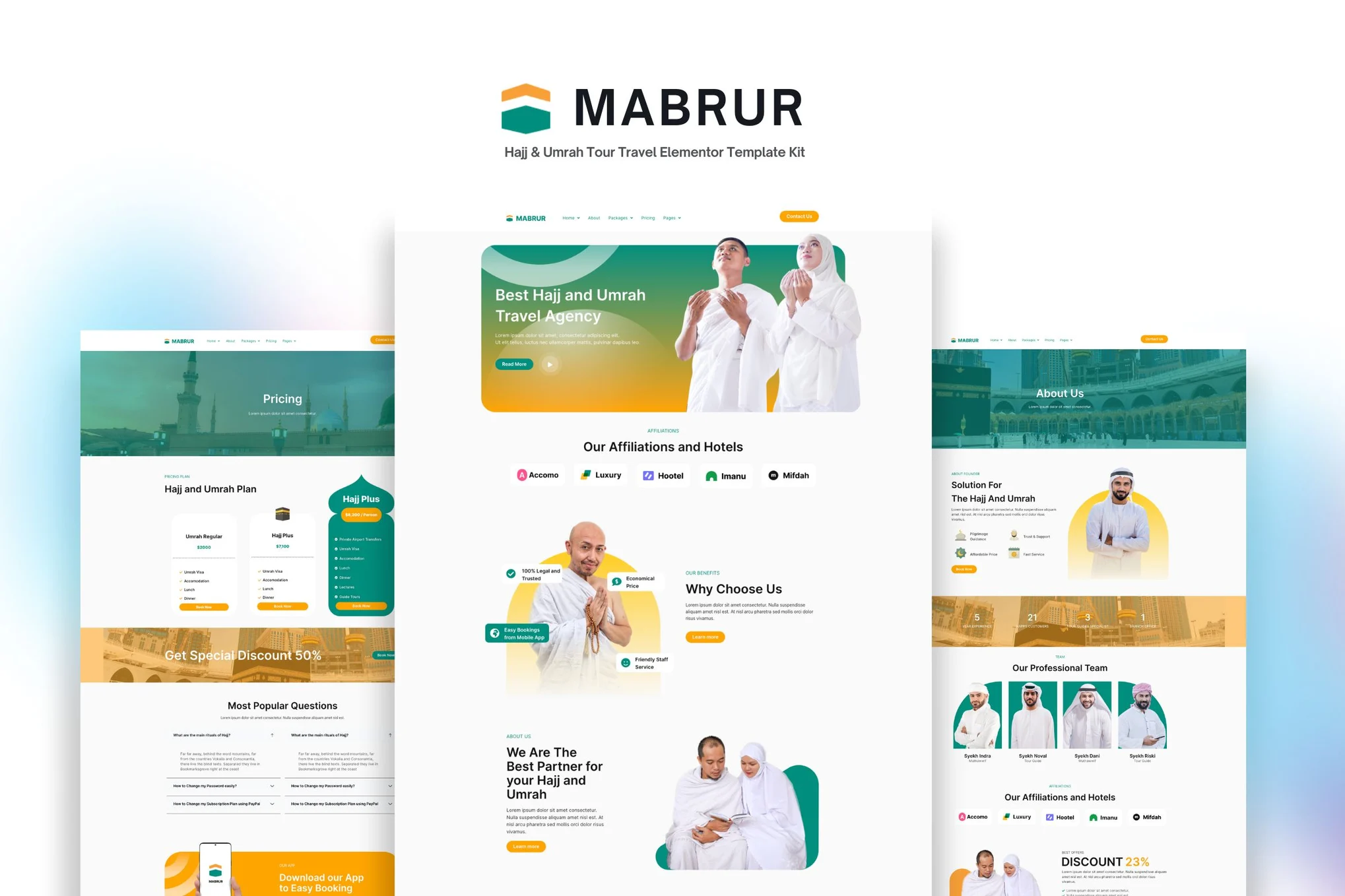 Mabrur – Hajj & Umrah Elementor 模板套件
